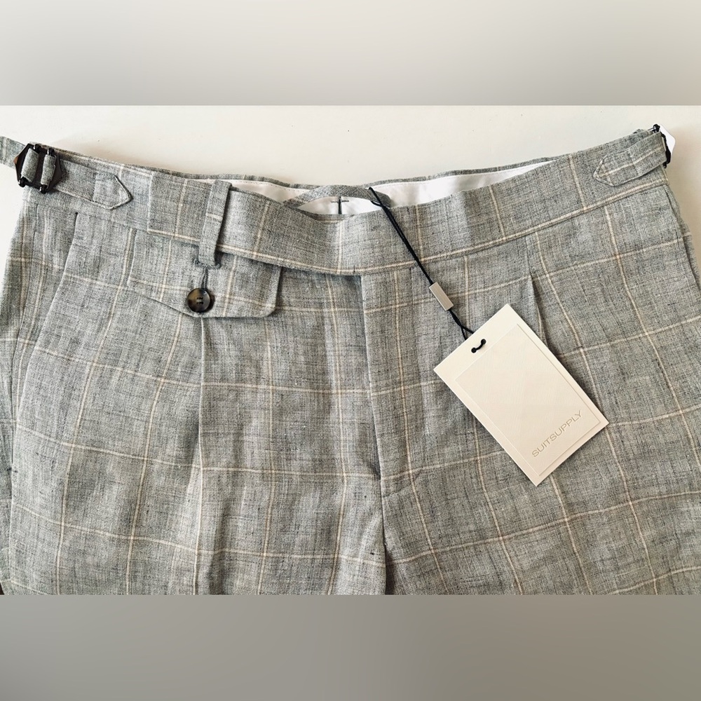 Suitsupply Gray Plaid Dress Pants